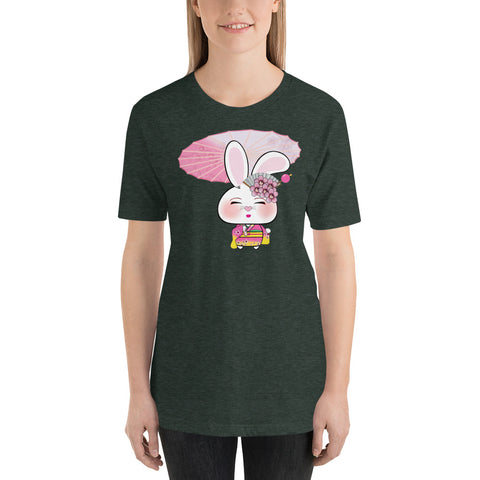 Bon-E Geisha with Parasol Unisex t-shirt