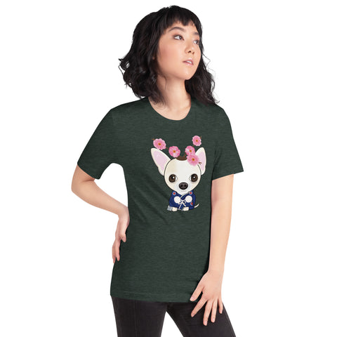Chihuahua Plum Flower Unisex t-shirt