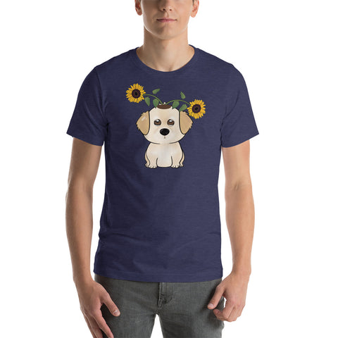 Golden Retriever Sunflowers Unisex t-shirt