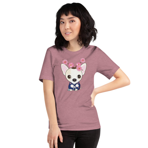 Chihuahua Plum Flower Unisex t-shirt