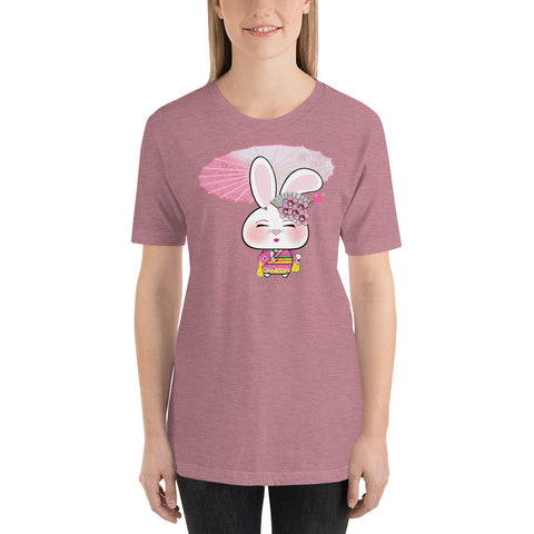 Bon-E Geisha with Parasol Unisex t-shirt