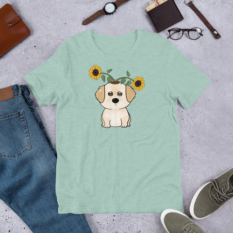 Golden Retriever Sunflowers Unisex t-shirt