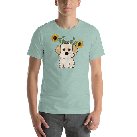 Golden Retriever Sunflowers Unisex t-shirt