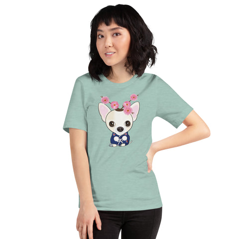 Chihuahua Plum Flower Unisex t-shirt
