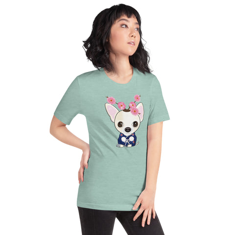Chihuahua Plum Flower Unisex t-shirt