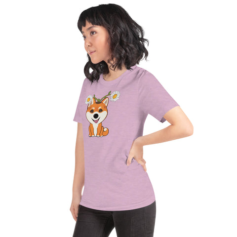 Shiba Inu Daisies Unisex t-shirt