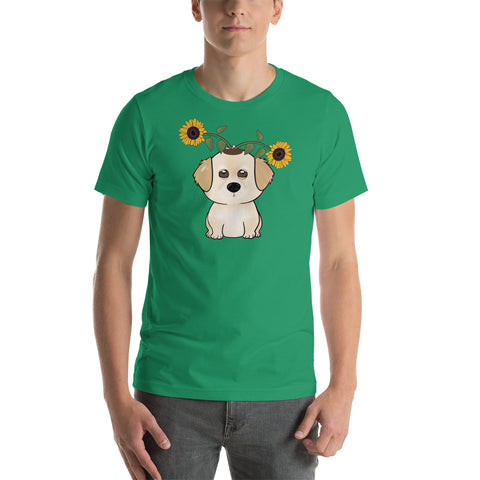 Golden Retriever Sunflowers Unisex t-shirt