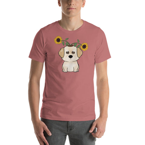 Golden Retriever Sunflowers Unisex t-shirt