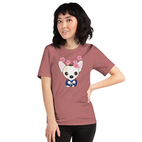 Chihuahua Plum Flower Unisex t-shirt