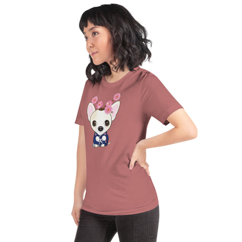 Chihuahua Plum Flower Unisex t-shirt