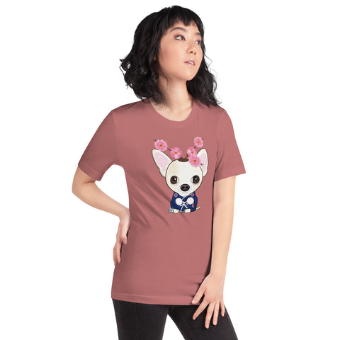 Chihuahua Plum Flower Unisex t-shirt