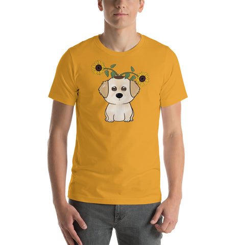 Golden Retriever Sunflowers Unisex t-shirt