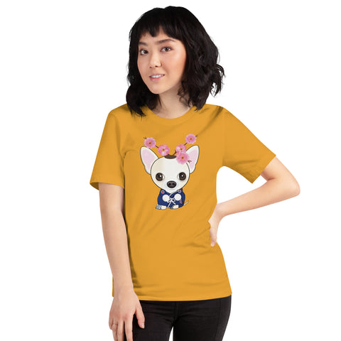 Chihuahua Plum Flower Unisex t-shirt
