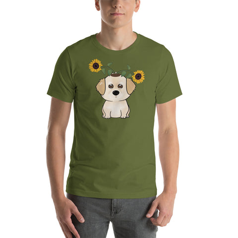 Golden Retriever Sunflowers Unisex t-shirt