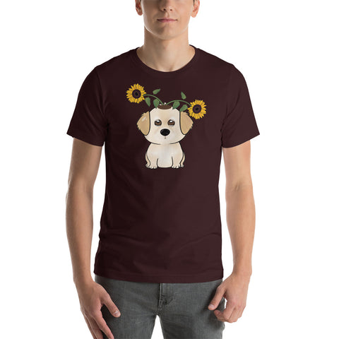 Golden Retriever Sunflowers Unisex t-shirt
