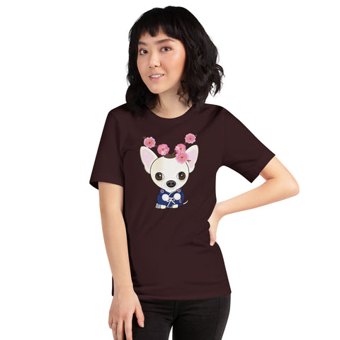 Chihuahua Plum Flower Unisex t-shirt
