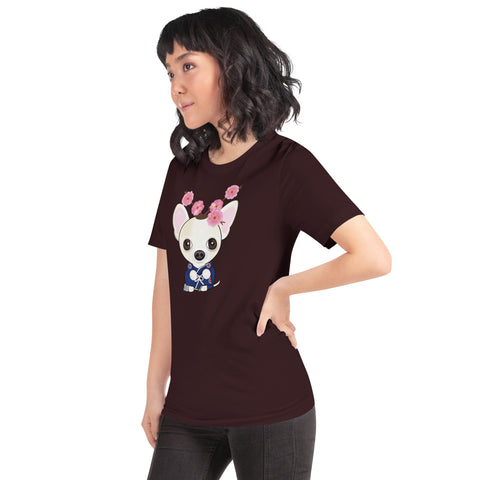 Chihuahua Plum Flower Unisex t-shirt