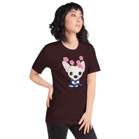 Chihuahua Plum Flower Unisex t-shirt