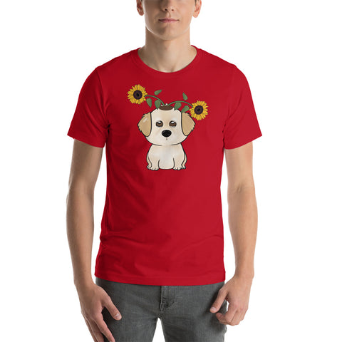 Golden Retriever Sunflowers Unisex t-shirt