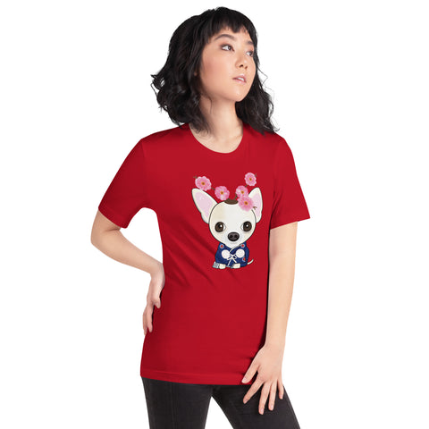 Chihuahua Plum Flower Unisex t-shirt