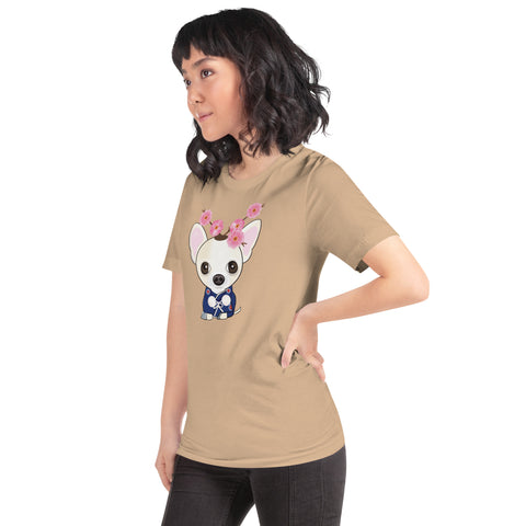 Chihuahua Plum Flower Unisex t-shirt