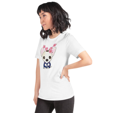 Chihuahua Plum Flower Unisex t-shirt