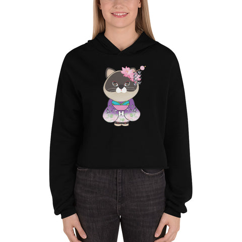 Maya Butterfly Kimono Crop Hoodie