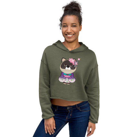 Maya Butterfly Kimono Crop Hoodie