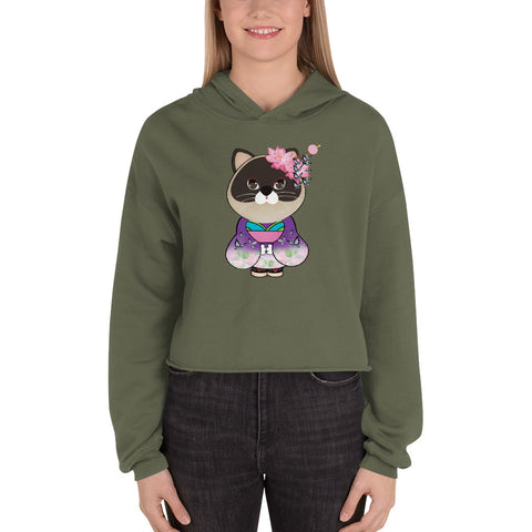 Maya Butterfly Kimono Crop Hoodie