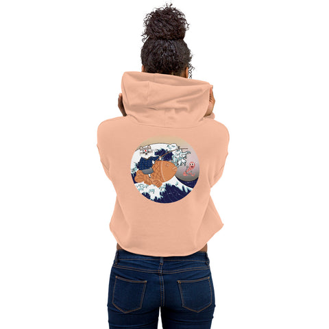 Ozzy Wave Crop Hoodie