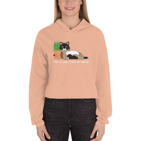 Maya Brain on Catnip Crop Hoodie