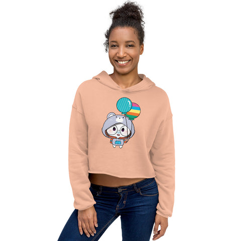 Ben-E Bear Chums Balloons Crop Hoodie