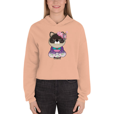 Maya Butterfly Kimono Crop Hoodie