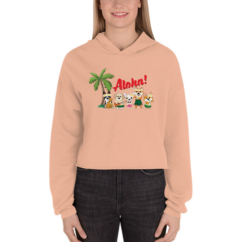 Aloha Dogs Crop Hoodie