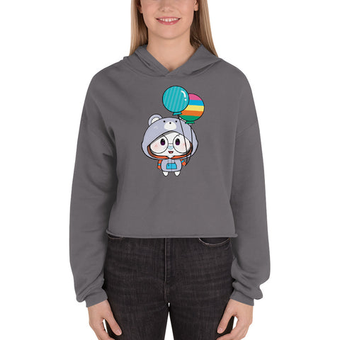 Ben-E Bear Chums Balloons Crop Hoodie