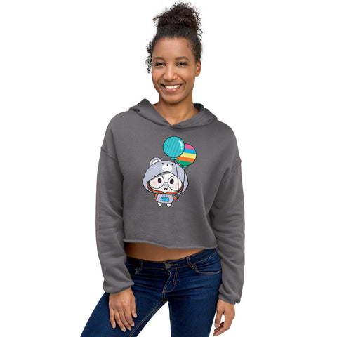 Ben-E Bear Chums Balloons Crop Hoodie