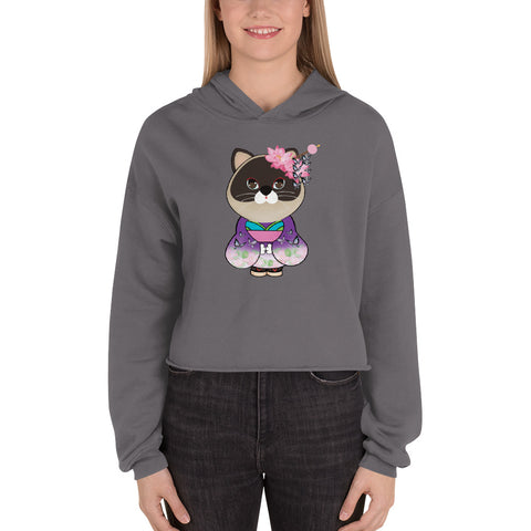 Maya Butterfly Kimono Crop Hoodie