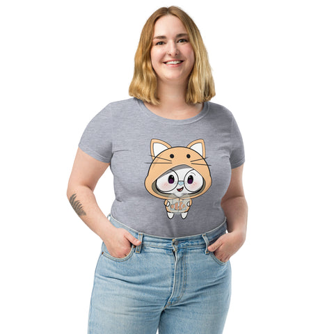 Ben-E Cat Chums Fish Bowl Women’s fitted t-shirt