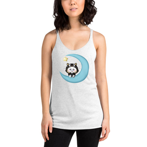 Ben-E Cat Moon Women's Racerback Tank