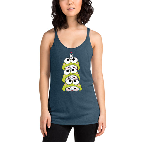 Ben-E Frog Stack Women's Racerback Tank