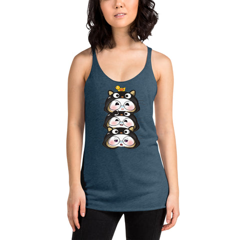 Ben-E Cat Stack Women's Racerback Tank