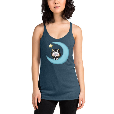 Ben-E Cat Moon Women's Racerback Tank