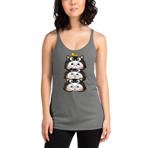 Ben-E Cat Stack Women's Racerback Tank