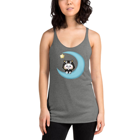 Ben-E Cat Moon Women's Racerback Tank