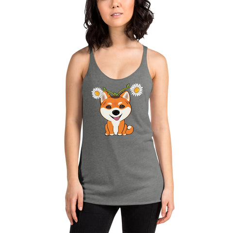 Shiba Inu Daisy Women's Racerback Tank