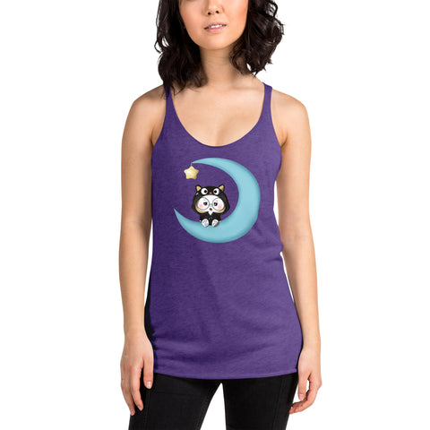 Ben-E Cat Moon Women's Racerback Tank