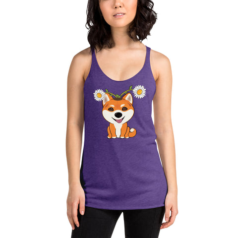 Shiba Inu Daisy Women's Racerback Tank