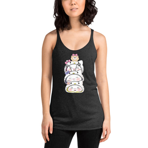 Bon-E Kitty Stack Women's Racerback Tank