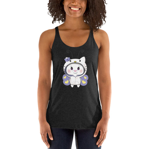 Bon-E Kitty Butterfly Women's Racerback Tank