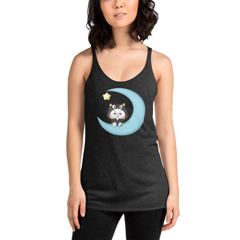 Ben-E Cat Moon Women's Racerback Tank